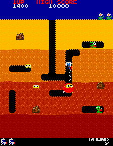 Dig Dug (Atari, rev 1) Screenshot 1